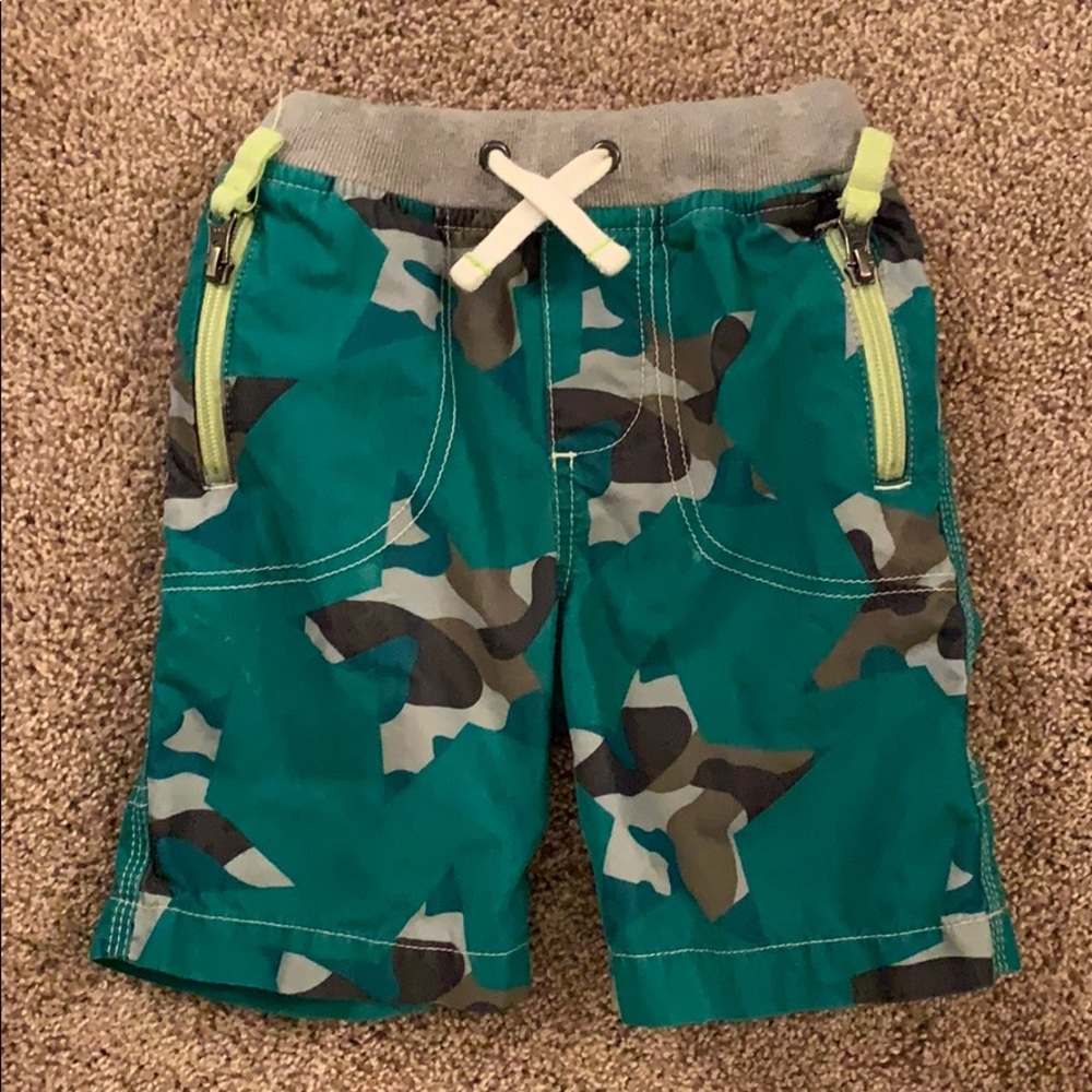 Mini Boden Green Adventure Shorts